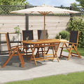Sillas de jardín plegables 4 uds madera maciza acacia textileno