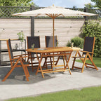 Sillas de jardín plegables 4 uds madera maciza acacia textileno