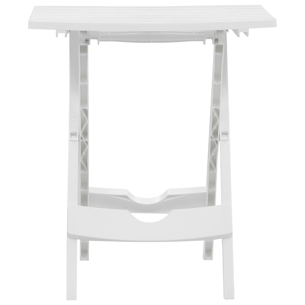 Juego de comedor para jardín 3 piezas polipropileno blanco