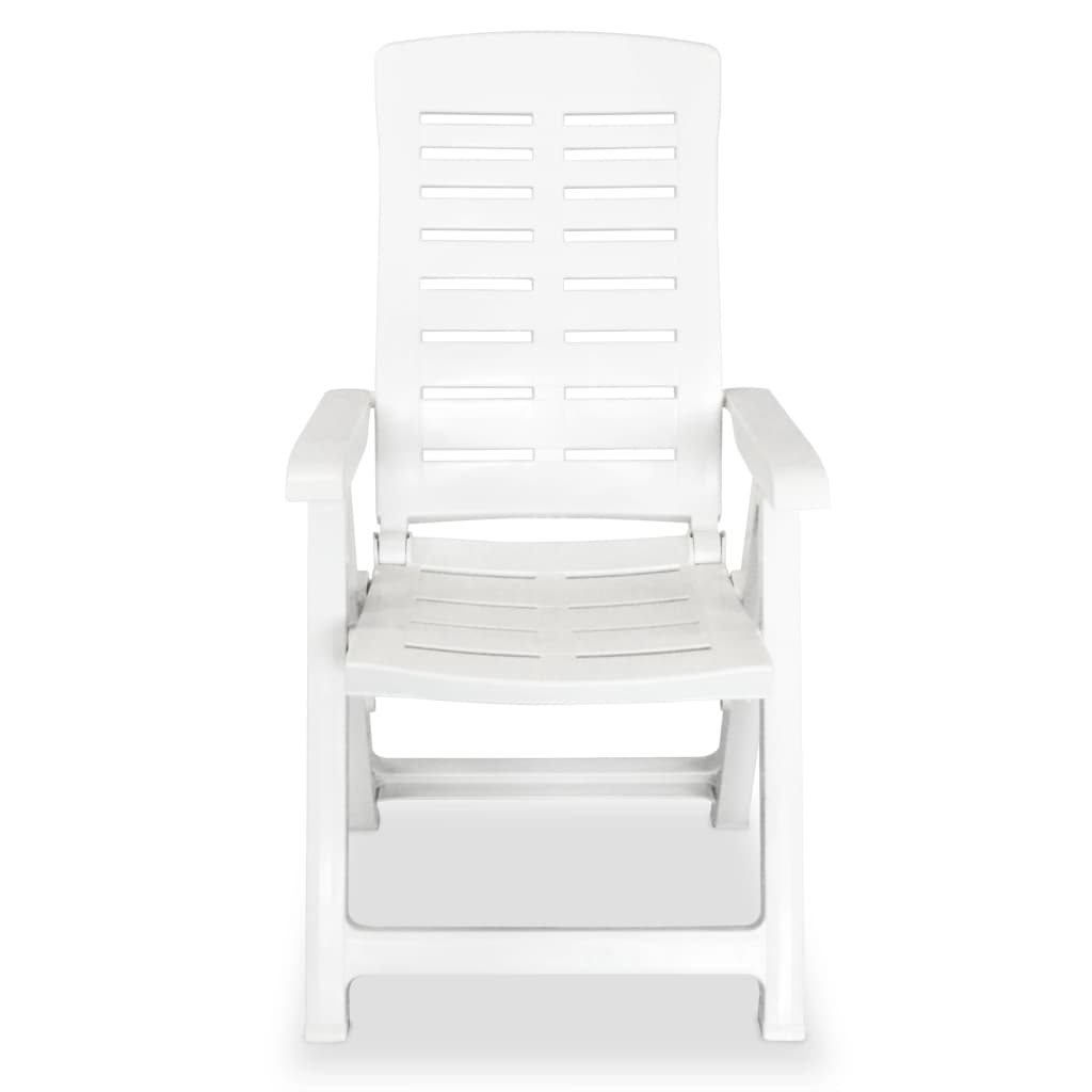 Juego de comedor para jardín 3 piezas polipropileno blanco