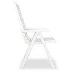 Juego de comedor para jardín 3 piezas polipropileno blanco