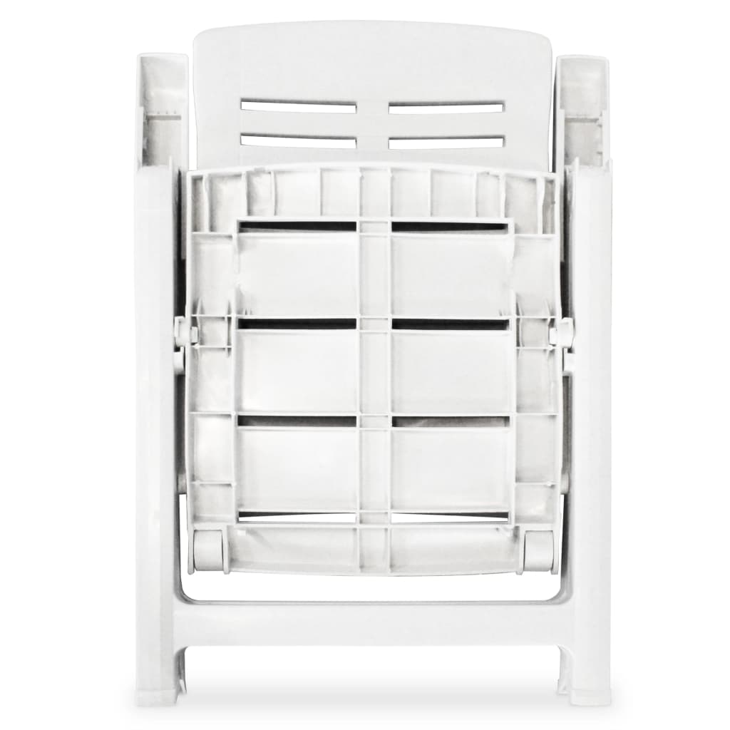 Juego de comedor para jardín 3 piezas polipropileno blanco