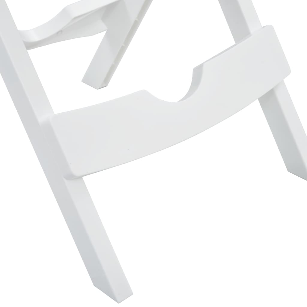 Juego de comedor para jardín 3 piezas polipropileno blanco