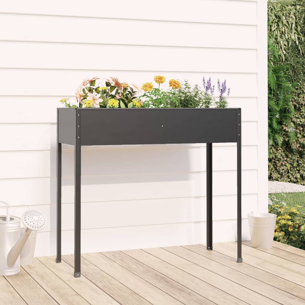 Galvanized steel planter 100.5x40.5x90 cm