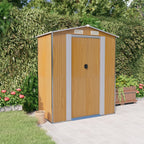 Cobertizo de jardín acero galvanizado antracita 126x97,5x177 cm