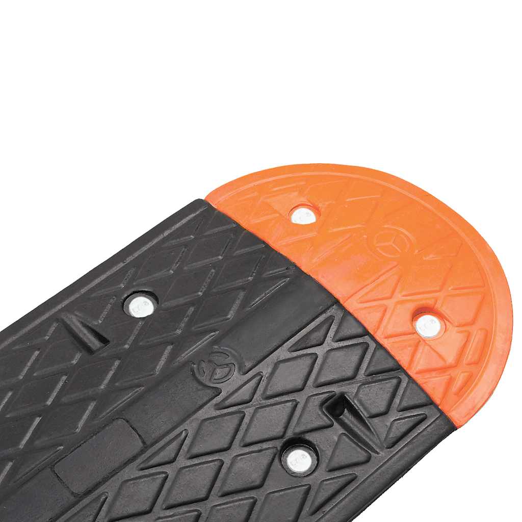 Badén de velocidad caucho amarillo y negro 129x32,5x4 cm