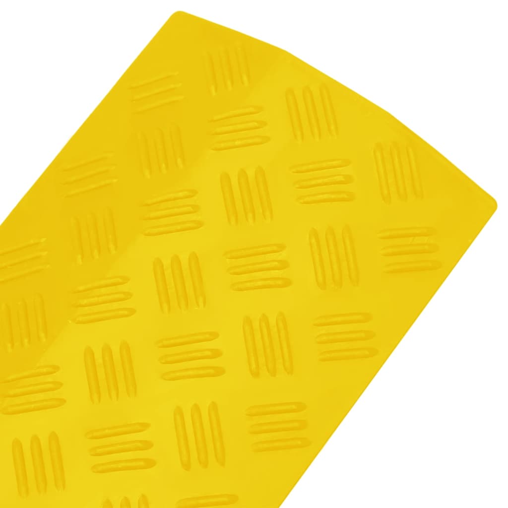 Rampa protectora de cables de suelo 2 uds amarillo 98,5 cm
