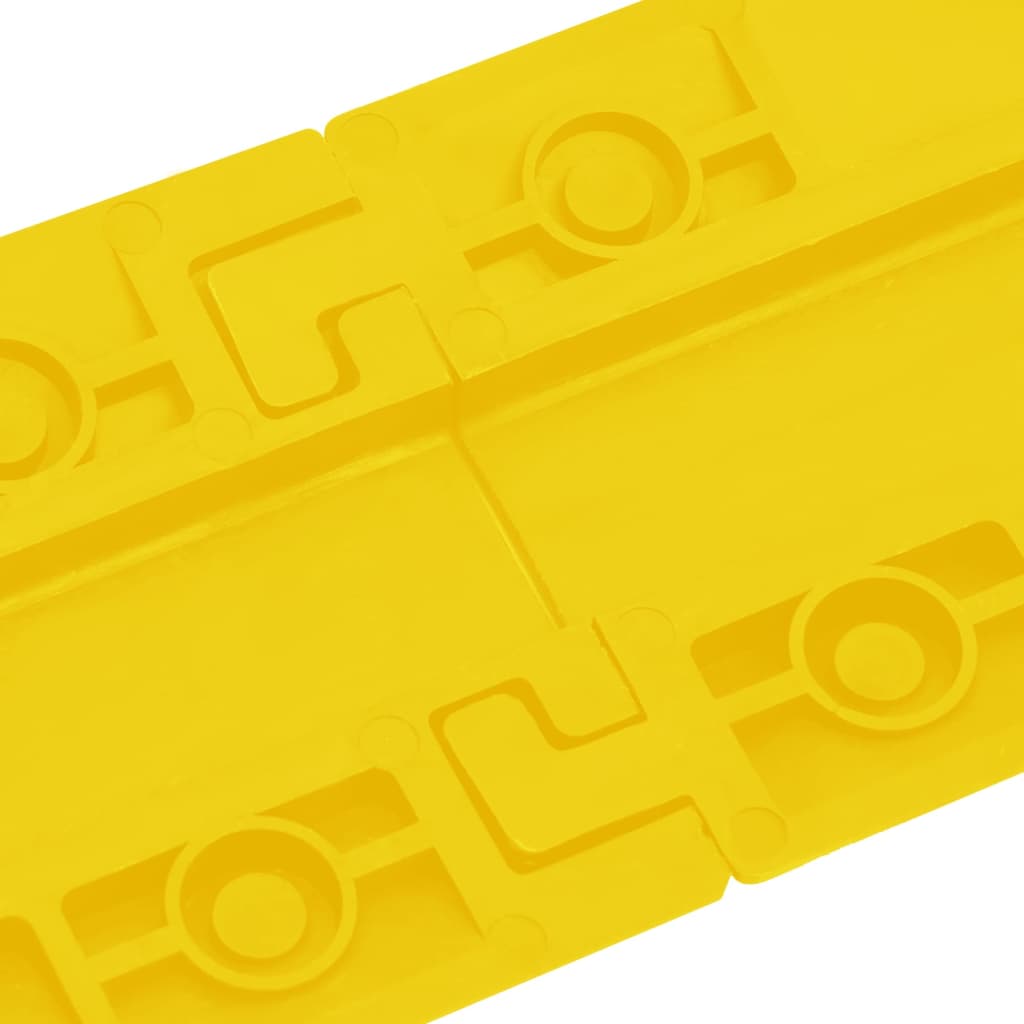 Rampa protectora de cables de suelo 2 uds amarillo 98,5 cm