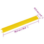 Rampa protectora de cables de suelo 2 uds amarillo 98,5 cm