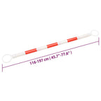 Barras retráctiles para conos de tráfico 10 uds ABS 116-197 cm