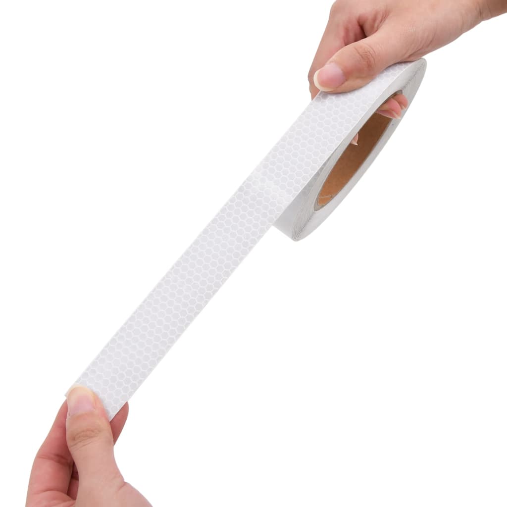 Cinta adhesiva reflectante PVC blanco 2,5 cm x 20 m