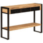 Mesa consola de madera maciza vintage 118x30x80 cm