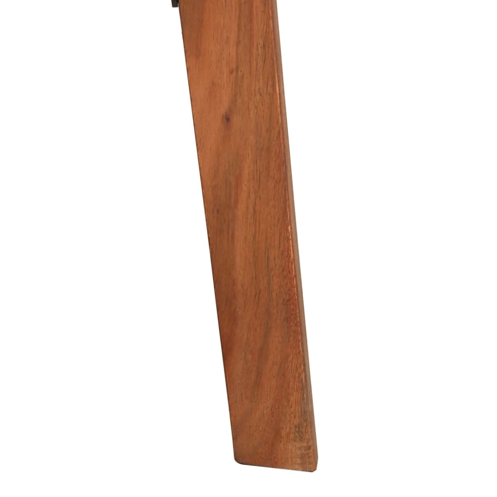 Taburetes de cocina 2 uds cuero auténtico madera maciza acacia