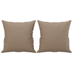 Cojines decorativos 2 uds cuero sintético capuchino 40x40 cm