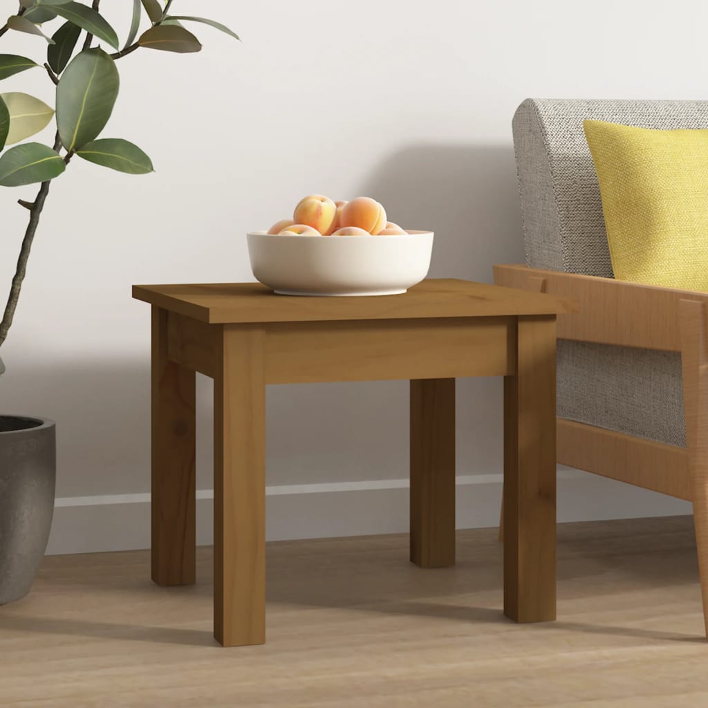 Mesa de centro de madera de pino maciza Ø 42,5x45 cm