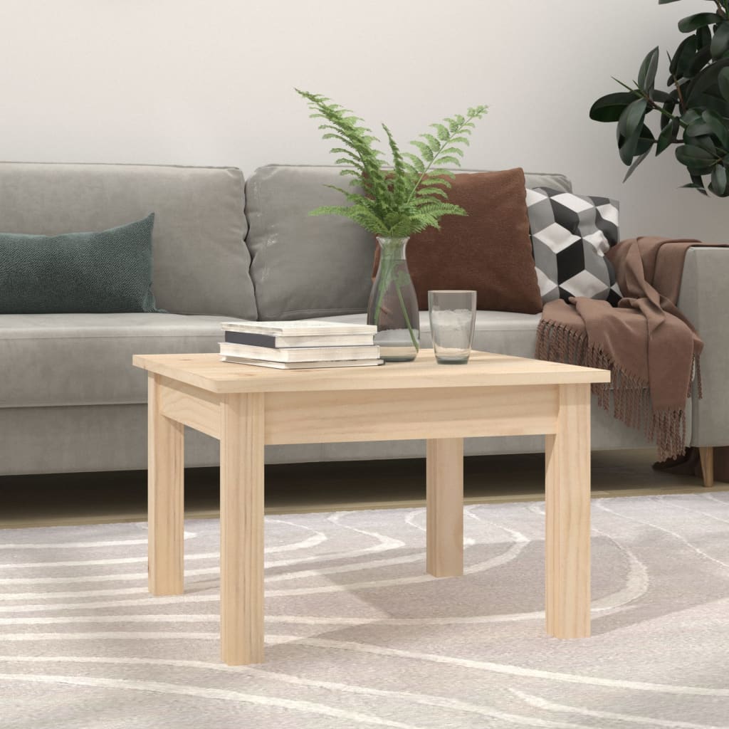 Mesa de centro de madera de pino maciza Ø 42,5x45 cm