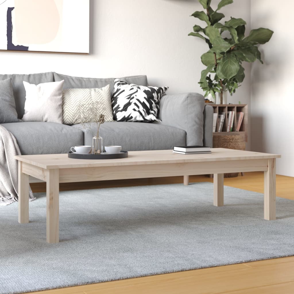 Mesa de centro de madera de pino maciza Ø 42,5x45 cm