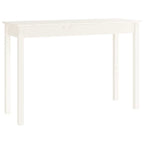 Mesa consola de madera maciza de pino blanco 110x40x75 cm
