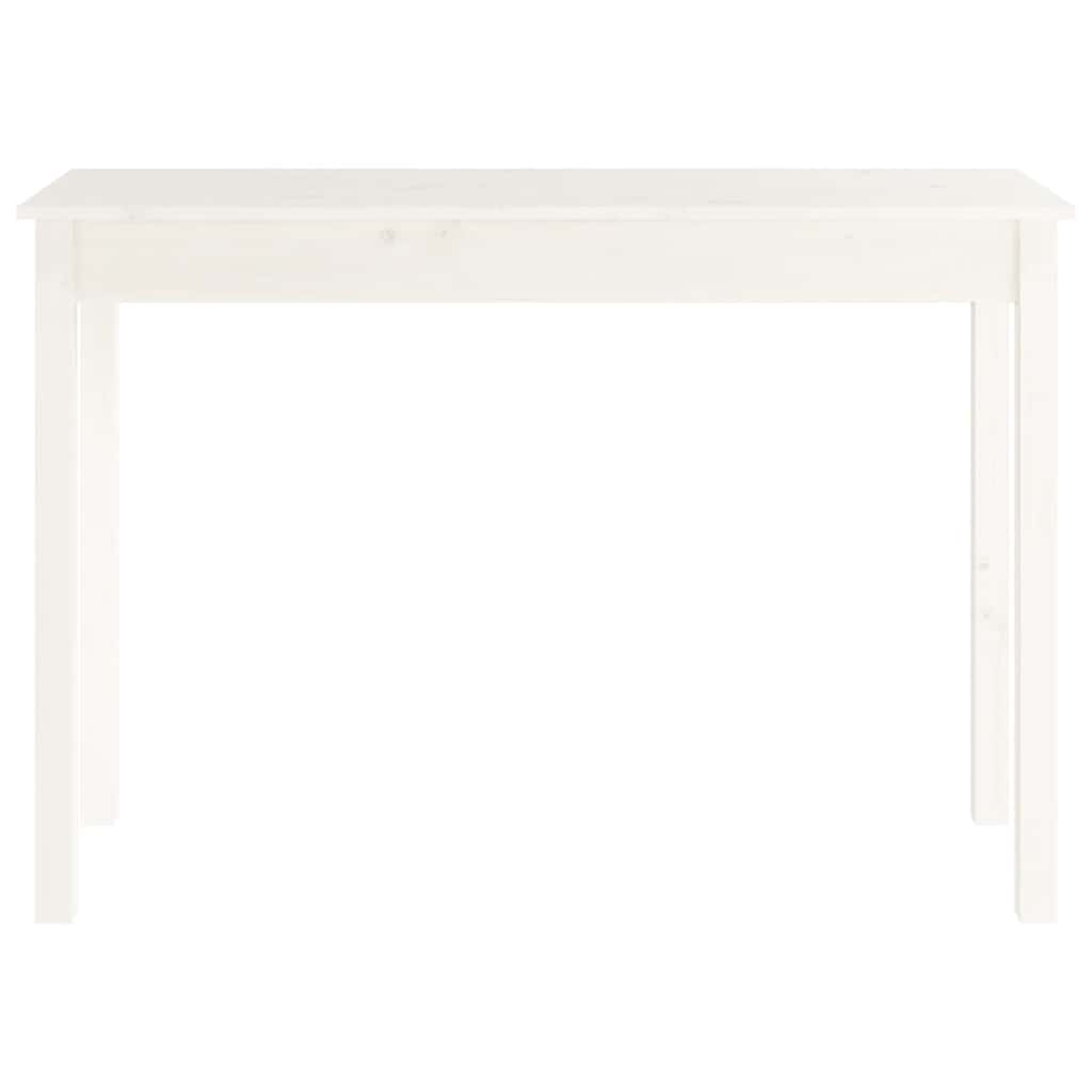 Mesa consola de madera maciza de pino blanco 110x40x75 cm