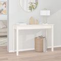 Mesa consola de madera maciza de pino blanco 110x40x75 cm