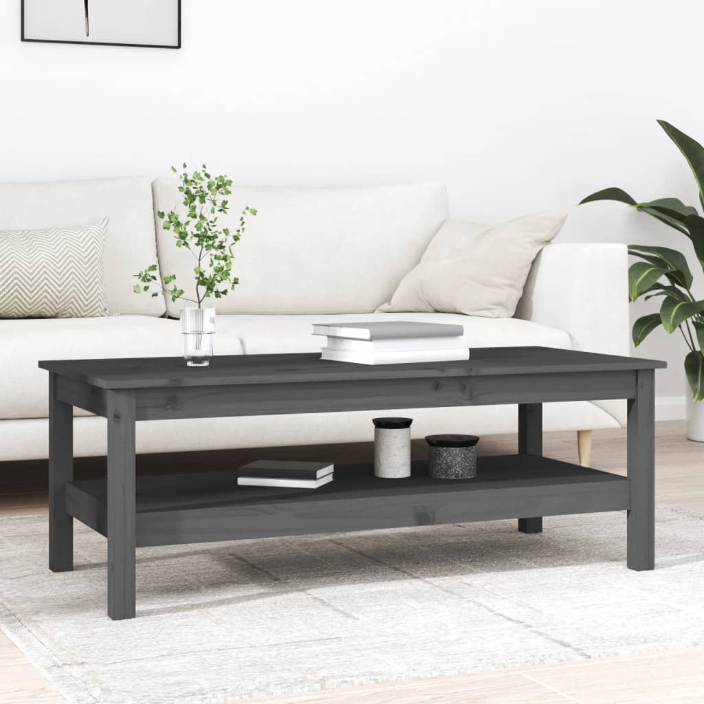 Mesa de centro de madera de pino maciza Ø 42,5x45 cm