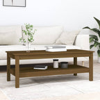 Mesa de centro de madera de pino maciza Ø 42,5x45 cm