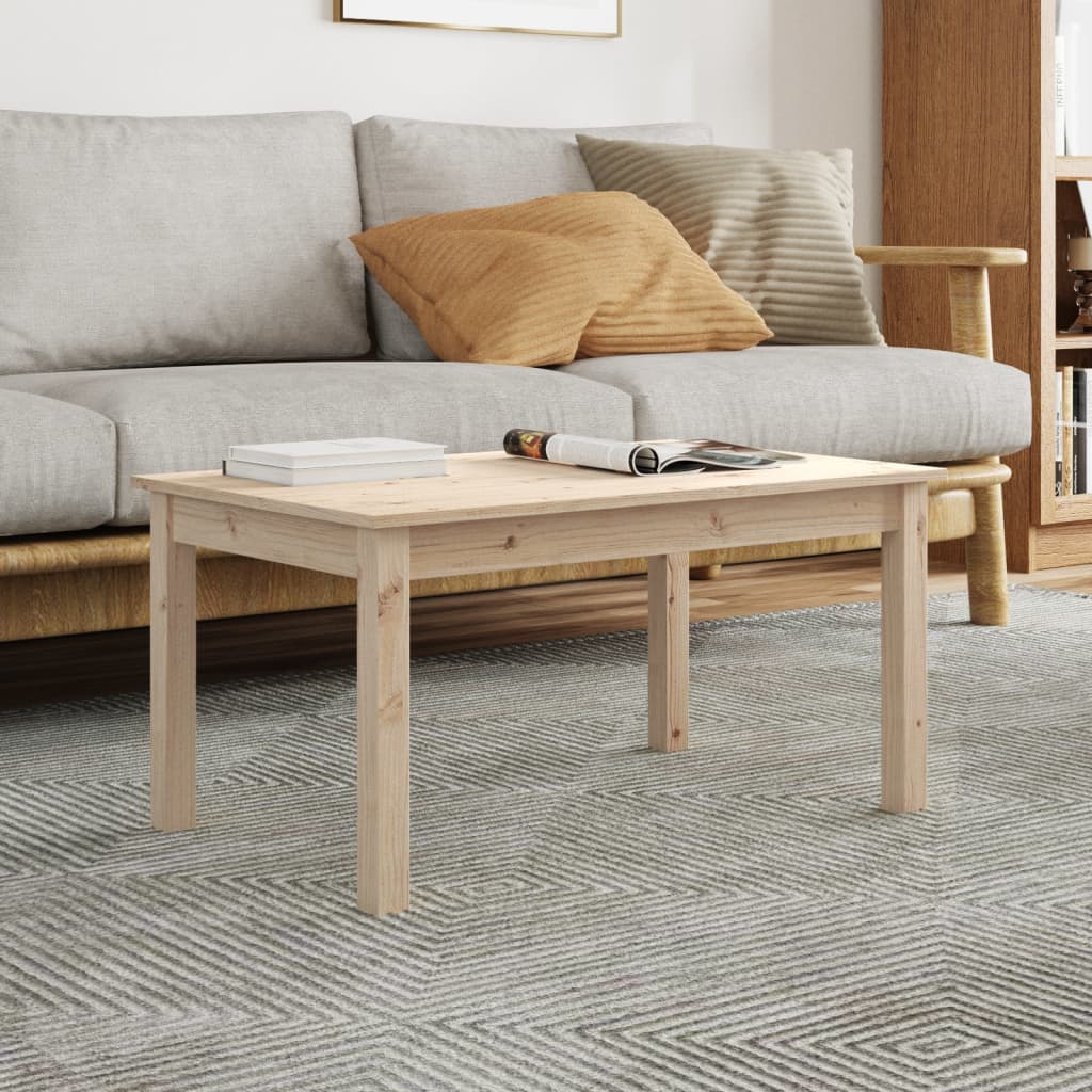 Mesa de centro de madera de pino maciza Ø 42,5x45 cm