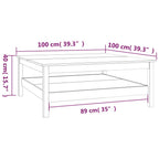Mesa de centro 100x100x40 cm Madera maciza de pino