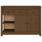 Aparador de madera maciza de pino marrón miel 100x35x74 cm
