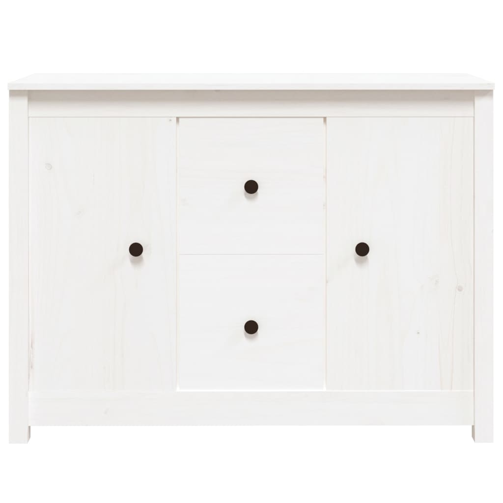 Aparador de madera maciza de pino blanco 100x35x74 cm