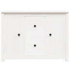 Aparador de madera maciza de pino blanco 100x35x74 cm