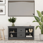 Mueble de TV de madera de ingeniería negro 153x37x50 cm