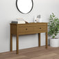 Mesa consola de madera maciza de pino blanco 100x35x75 cm