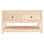 Mesa de centro de madera maciza de pino 102x49x55 cm