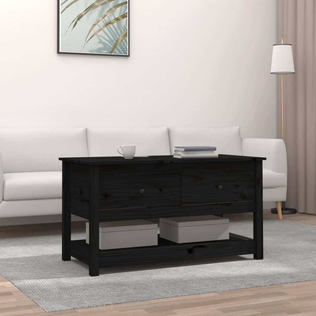 Mesa de centro de madera maciza de pino 102x49x55 cm