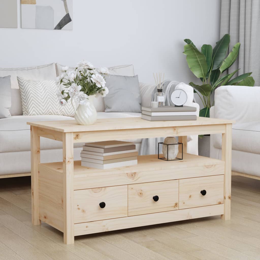 Solid pine coffee table 102x49x55 cm