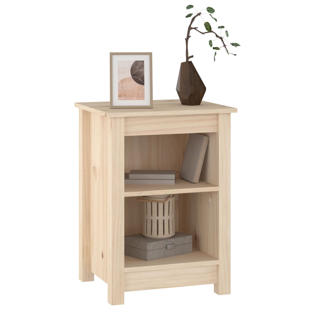 Mesita de noche madera maciza de pino 40x35x55 cm