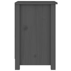 Mesita de noche madera maciza de pino gris 40x35x55 cm