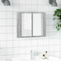 LED mirror cabinet smoked oak wood 60x12x45 cm