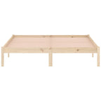 Estructura de cama sin colchón madera maciza de pino 152x203 cm