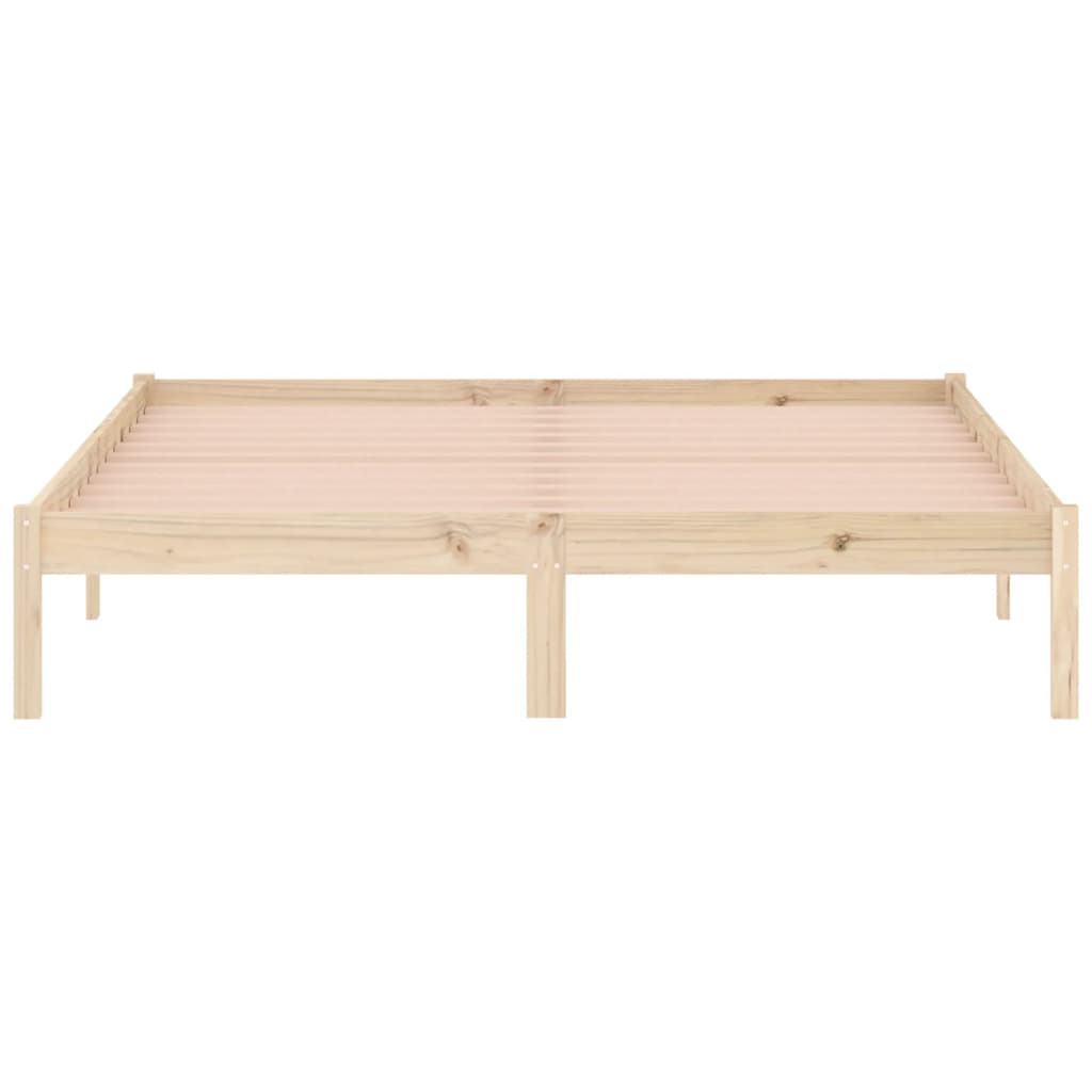 Estructura de cama sin colchón madera maciza de pino 152x203 cm
