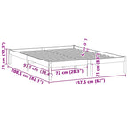 Estructura de cama sin colchón madera maciza de pino 152x203 cm