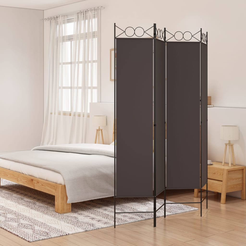 Biombo divisor de 1 panel marrón 175x180 cm