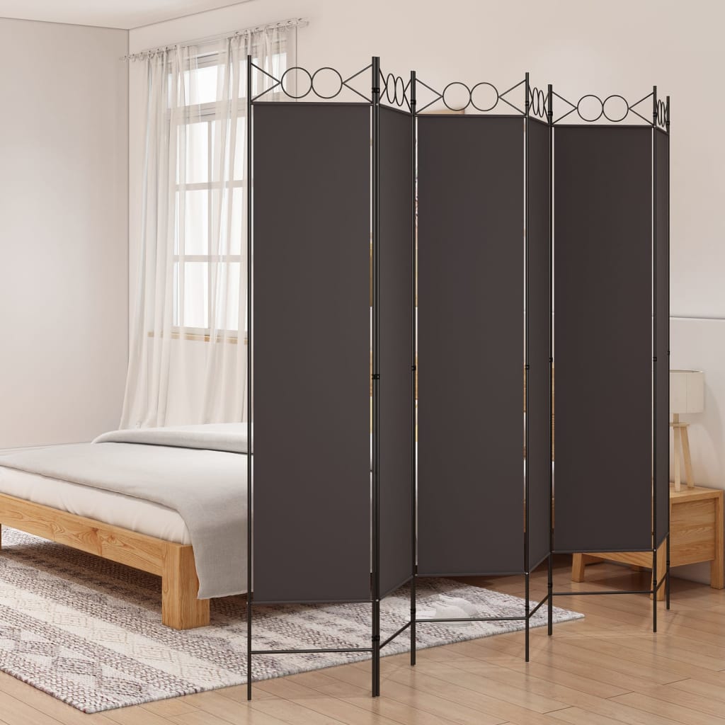 Biombo divisor de 1 panel marrón 175x180 cm