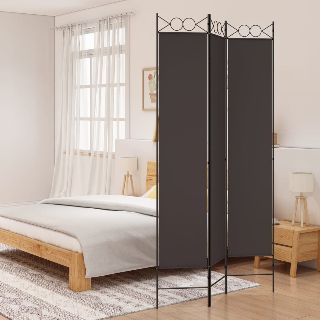 Biombo divisor de 1 panel marrón 175x180 cm