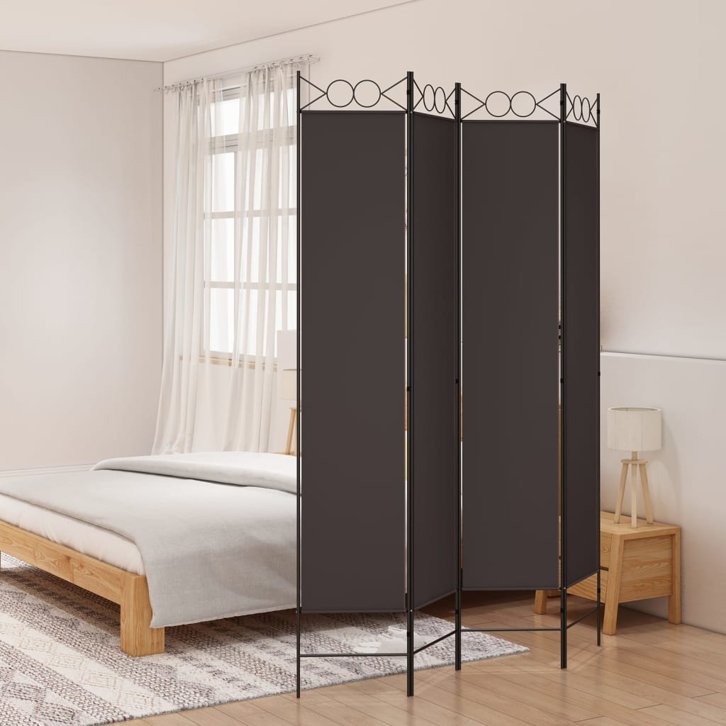 Biombo divisor de 1 panel marrón 175x180 cm
