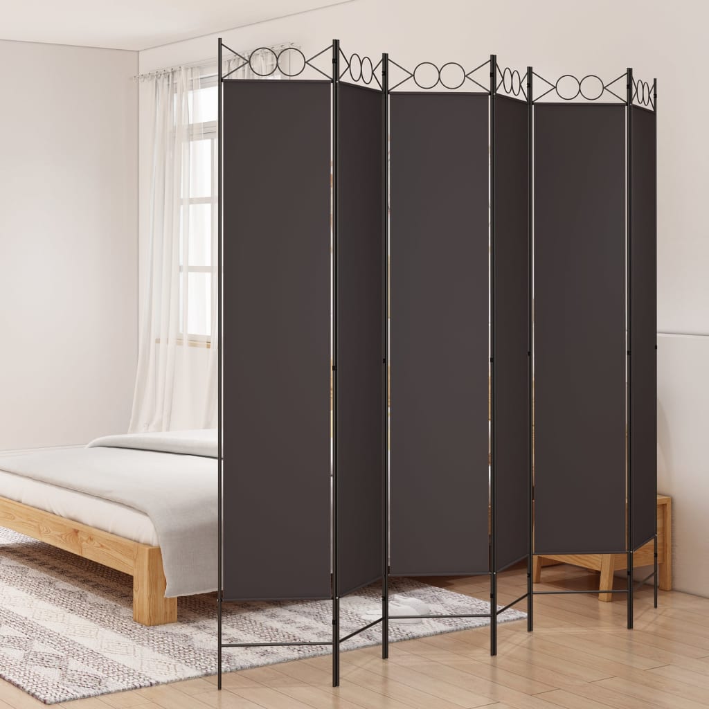 Biombo divisor de 1 panel marrón 175x180 cm