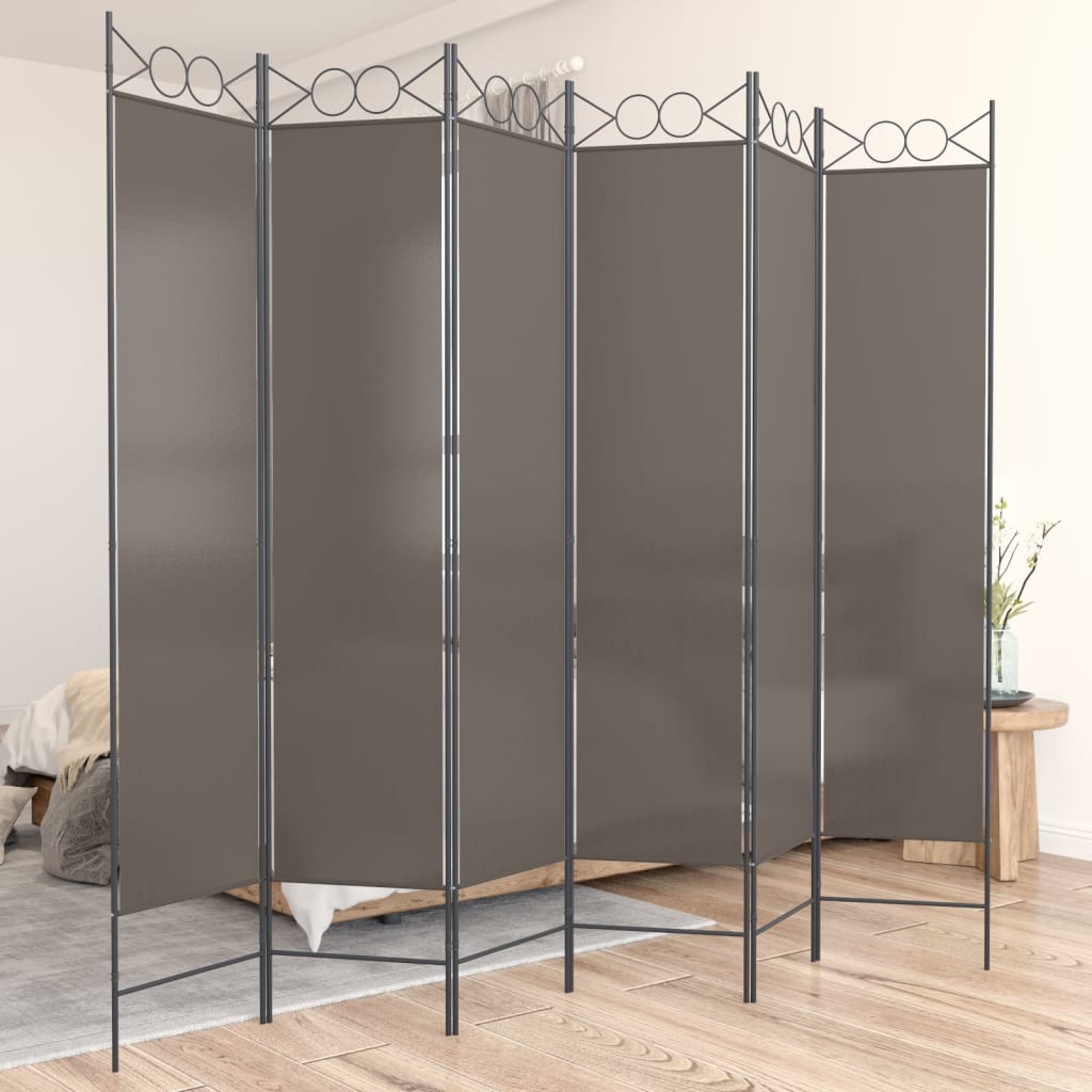 Biombo divisor de 1 panel marrón 175x180 cm