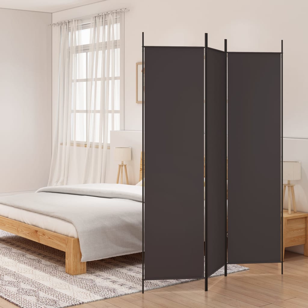 Biombo divisor de 1 panel marrón 175x180 cm