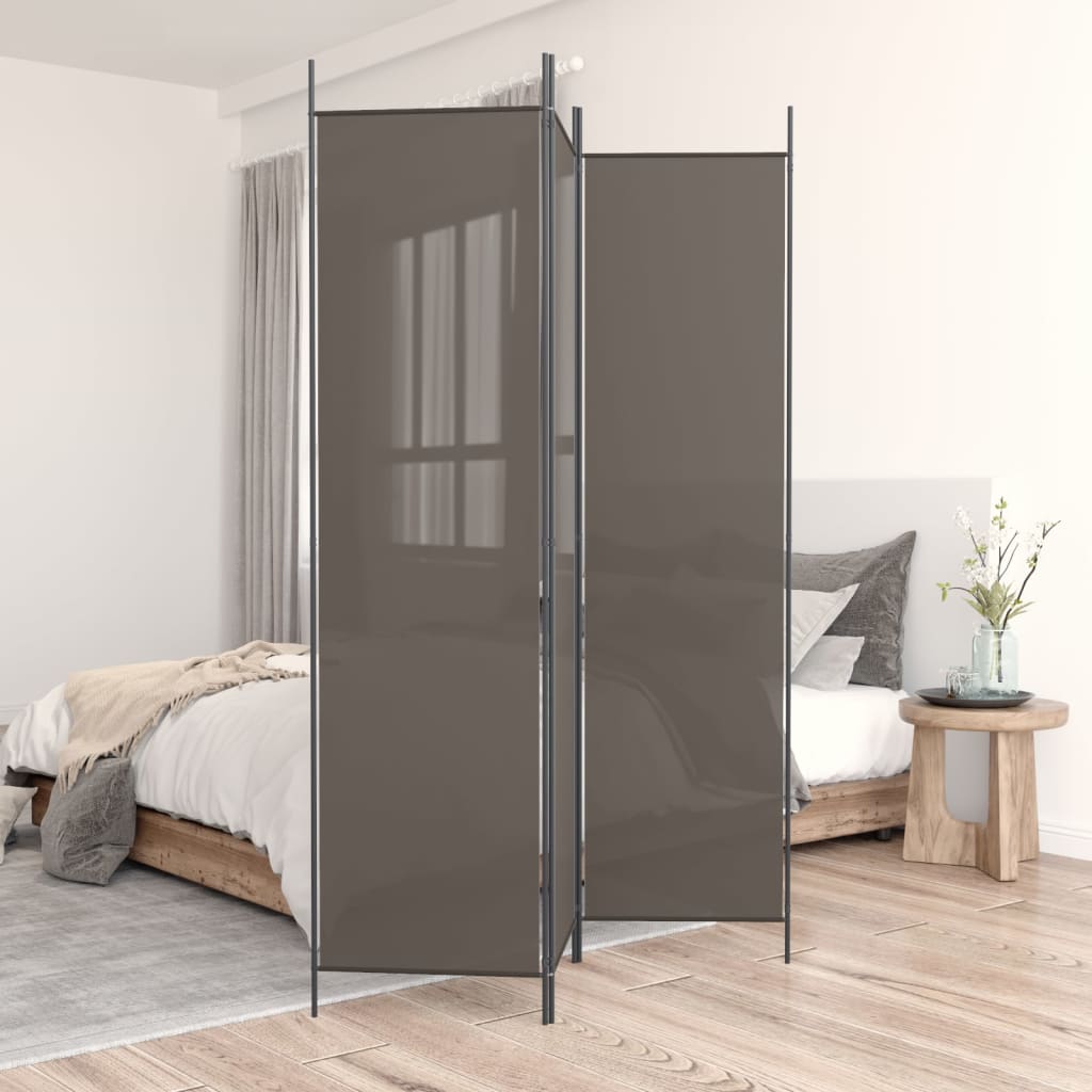 Biombo divisor de 1 panel marrón 175x180 cm